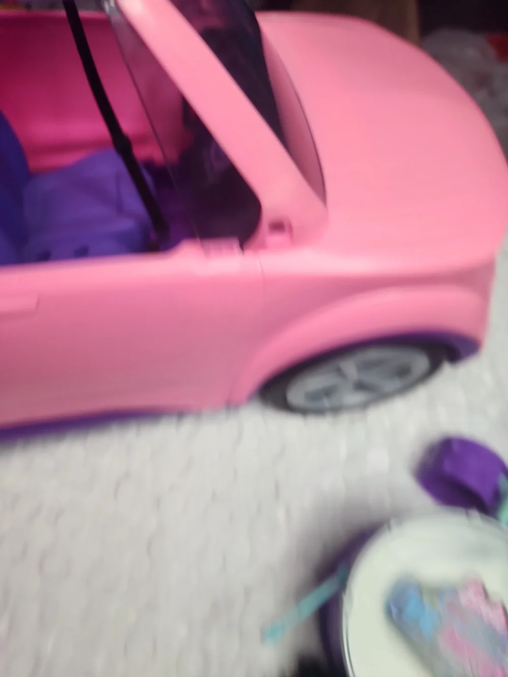 Barbie Pink and Purple Convertible Ride-On Car Set